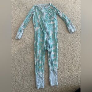 Little Sleepies Light Blue Kids One Piece Footie. Play condition